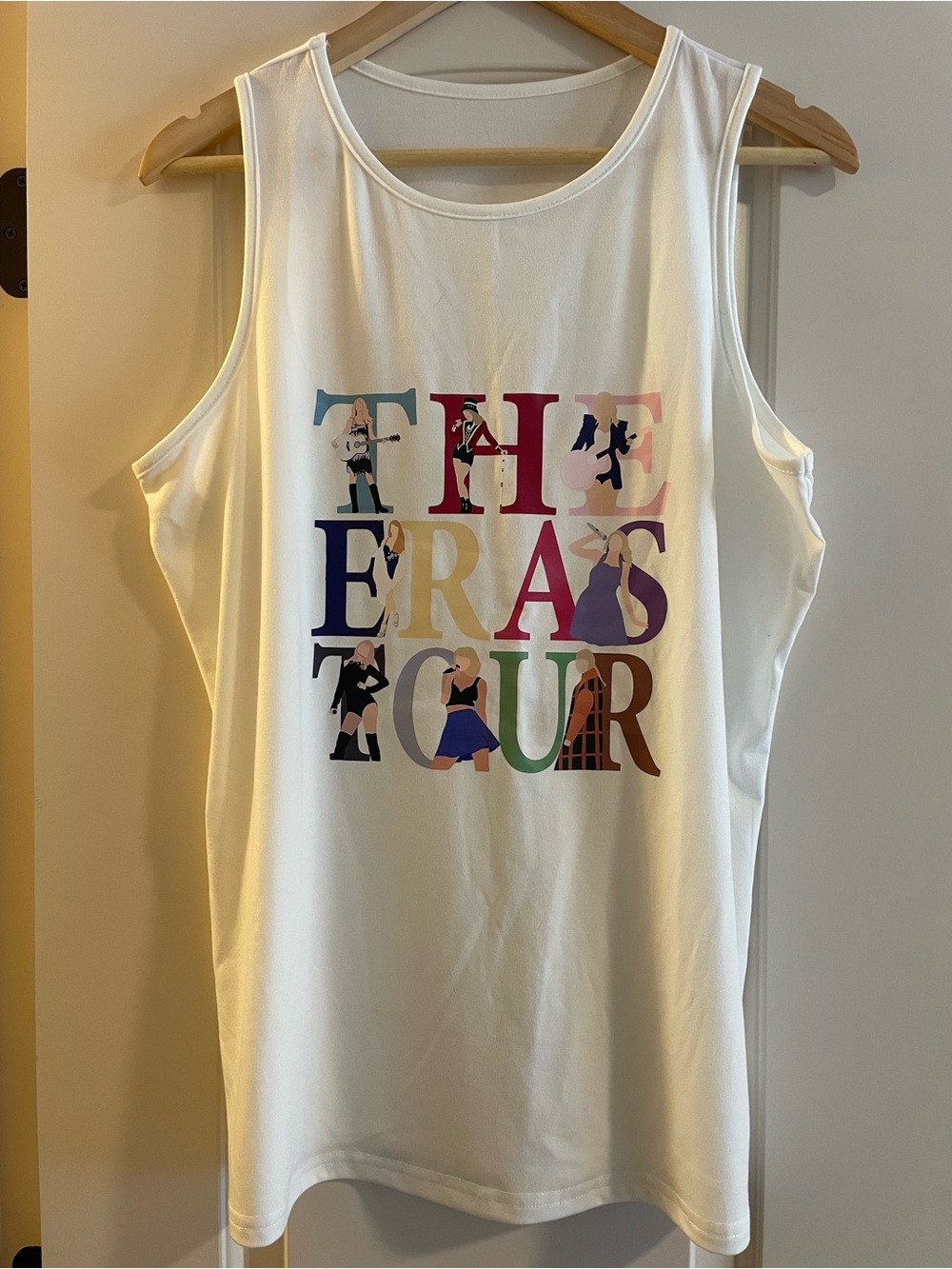 White Graphic Tank Top "The Eras Tour"